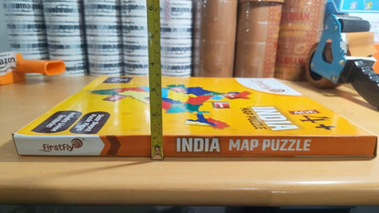 Jigsaw Puzzle Indian Map with State Capitals and Flag Educational Learning  for Kids